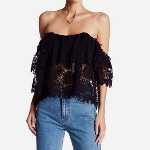 NWOT TULAROSA Amelia Crochet Top